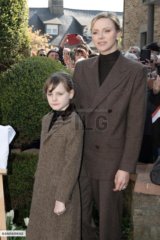 NO TABLOIDS - Official visit to Brittany by Prince Albert II of Monaco with his family - Matignon