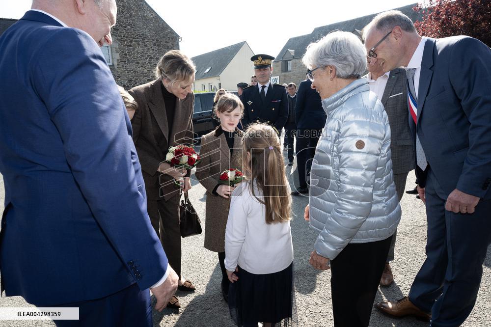 NO TABLOIDS - Official visit to Brittany by Prince Albert II of Monaco with his family - Matignon