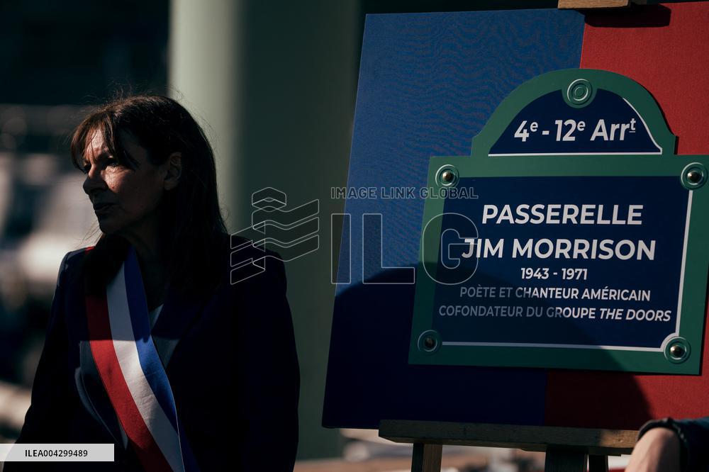 Inauguration of the Jim Morrison Footbridge - Paris AJ