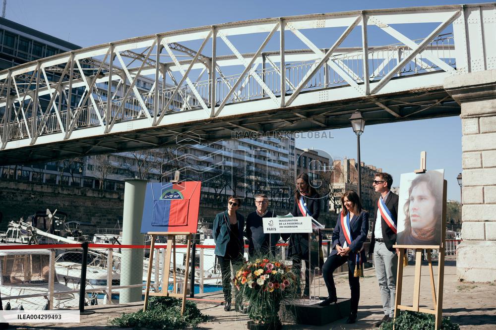 Inauguration of the Jim Morrison Footbridge - Paris AJ