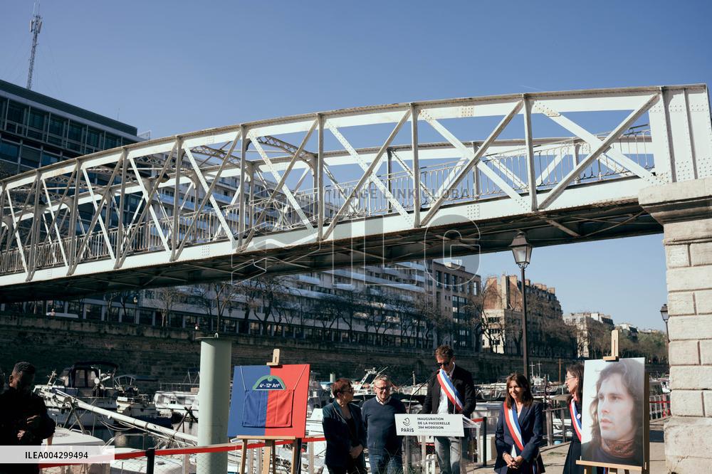 Inauguration of the Jim Morrison Footbridge - Paris AJ