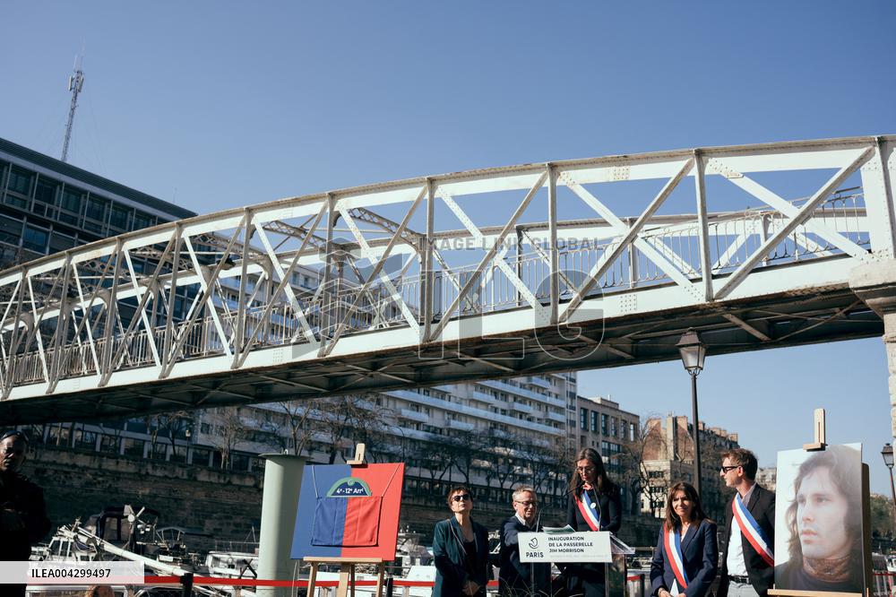 Inauguration of the Jim Morrison Footbridge - Paris AJ