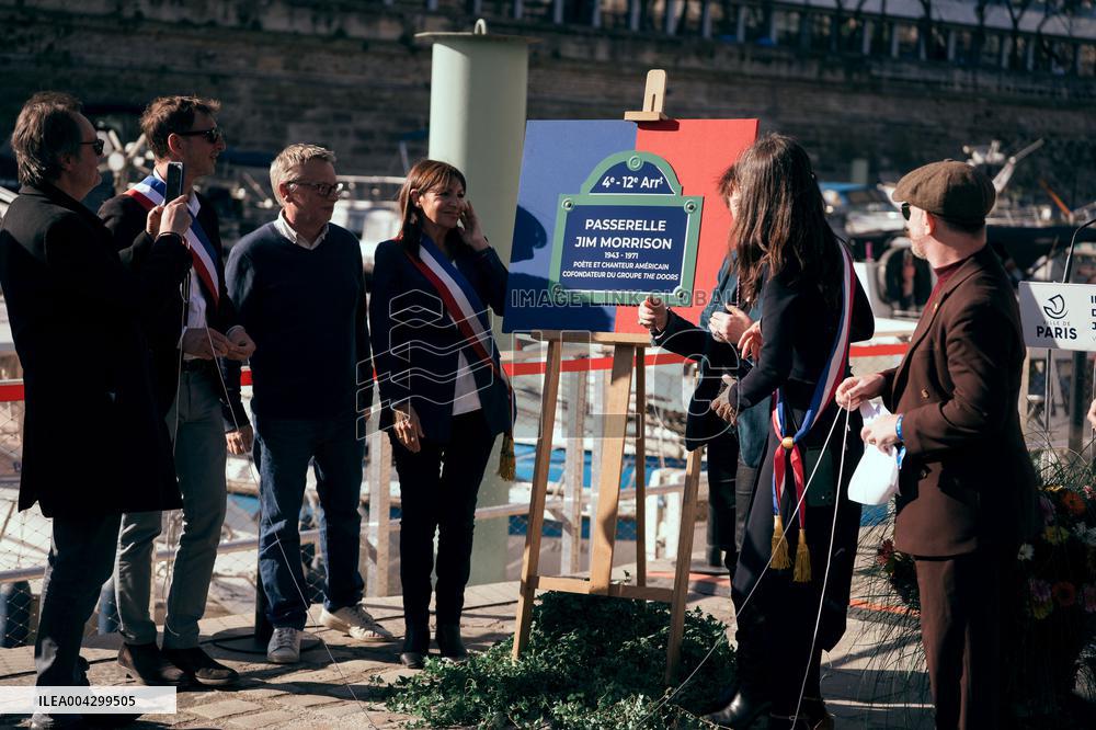 Inauguration of the Jim Morrison Footbridge - Paris AJ