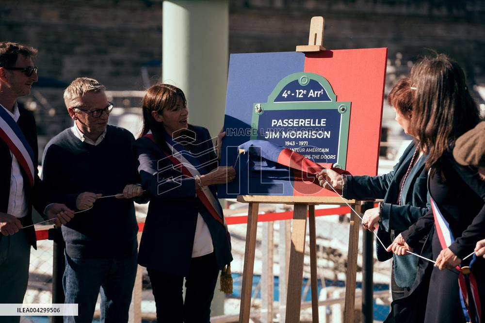 Inauguration of the Jim Morrison Footbridge - Paris AJ