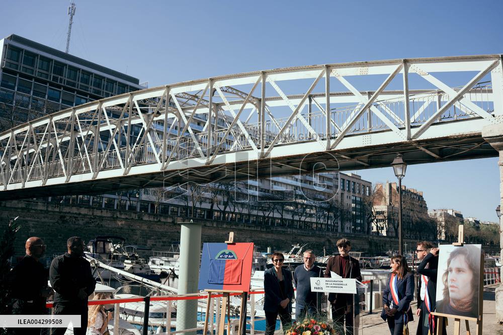 Inauguration of the Jim Morrison Footbridge - Paris AJ