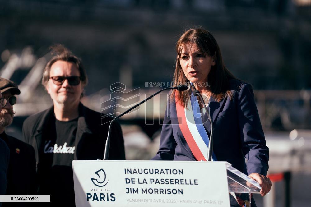 Inauguration of the Jim Morrison Footbridge - Paris AJ