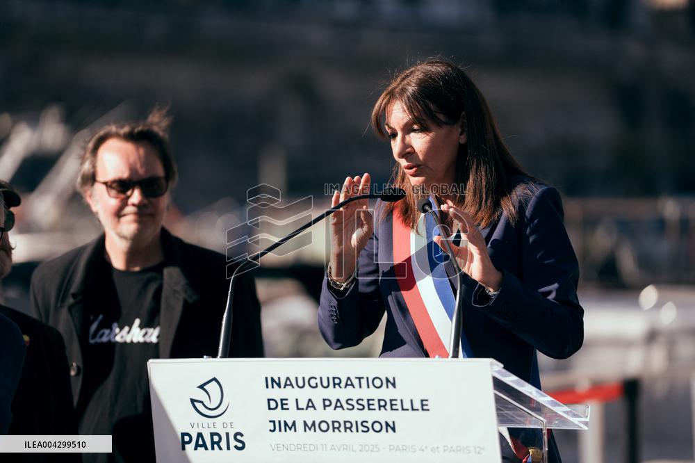 Inauguration of the Jim Morrison Footbridge - Paris AJ