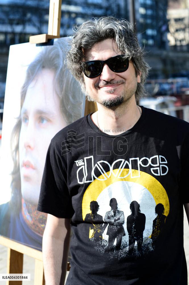 Anne Hildalgo Inaugurates The Jim Morrison Footbridge - Paris