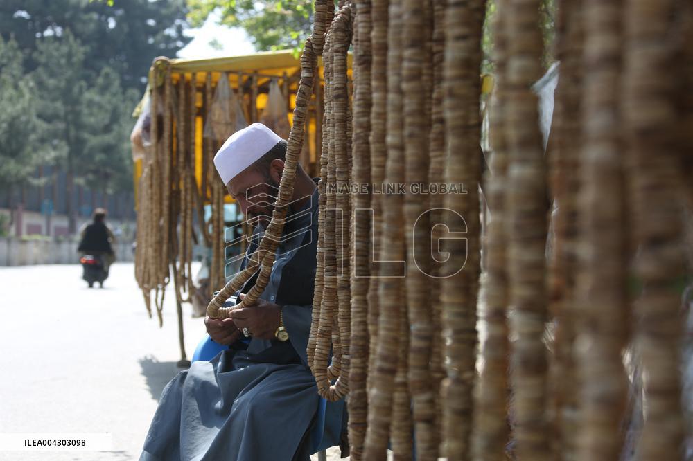 Dried Figs Stand Illustrations - Afghanistan