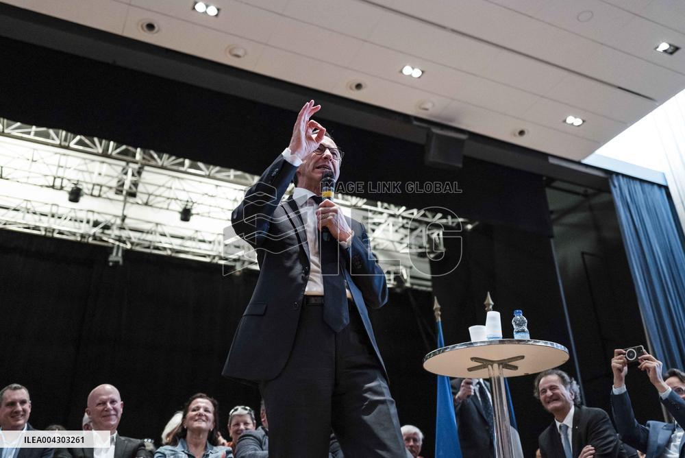 Bruno Retailleau At His Campaign Meeting - Balma