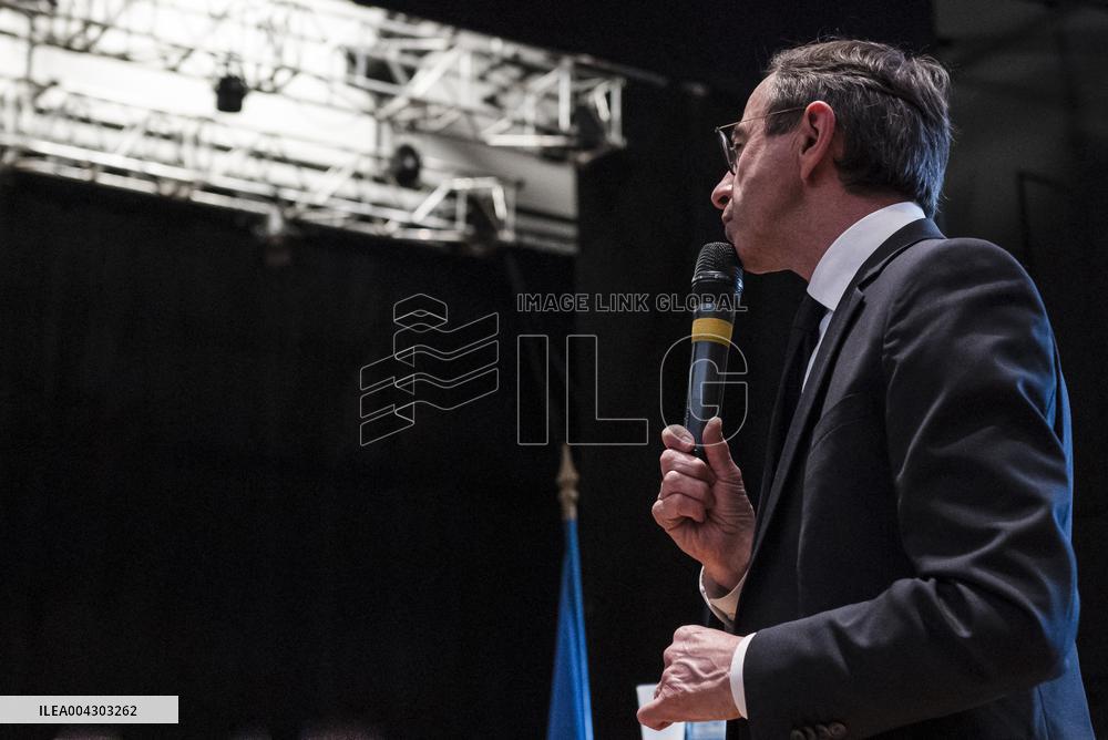 Bruno Retailleau At His Campaign Meeting - Balma