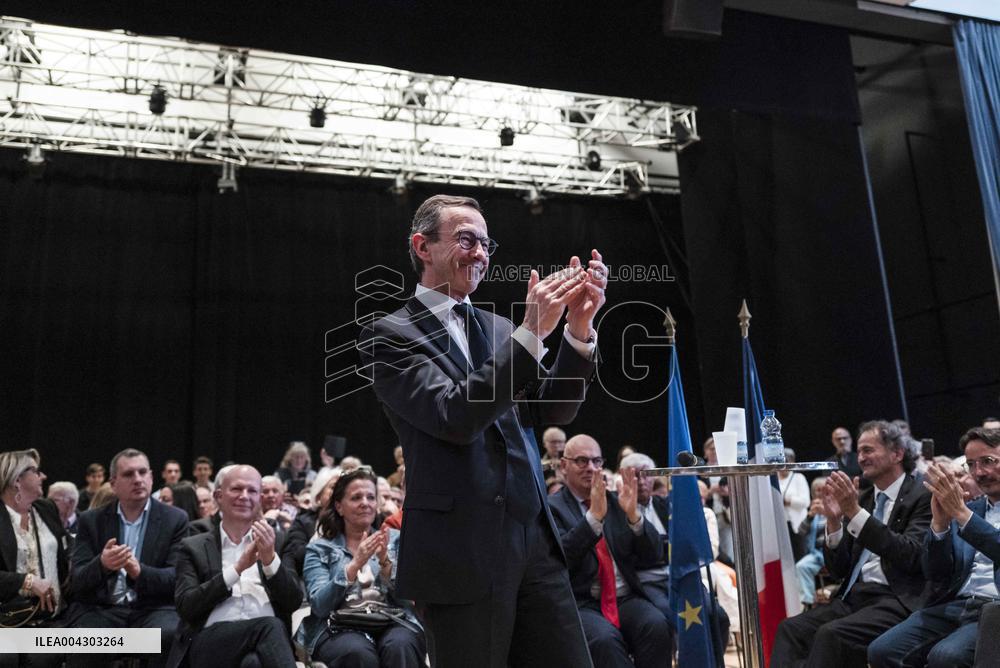 Bruno Retailleau At His Campaign Meeting - Balma