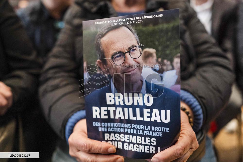 Bruno Retailleau At His Campaign Meeting - Balma