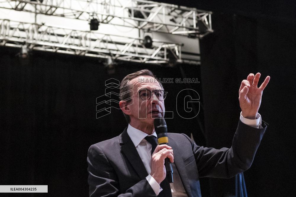 Bruno Retailleau At His Campaign Meeting - Balma