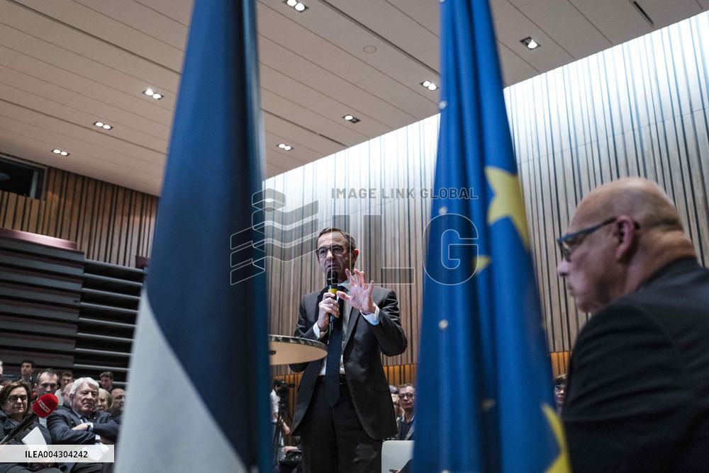 Bruno Retailleau At His Campaign Meeting - Balma