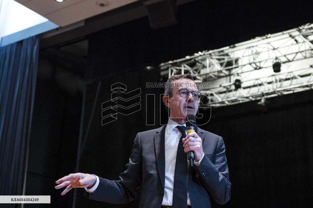 Bruno Retailleau At His Campaign Meeting - Balma