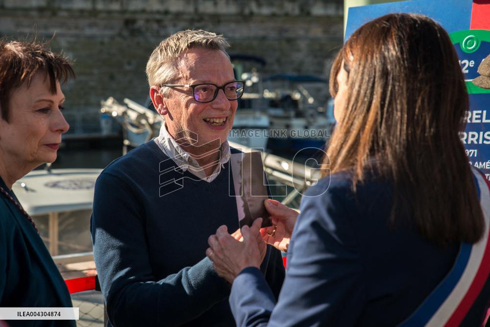 Anne Hidalgo Inaugurates The Jim Morrison Footbridge - Paris