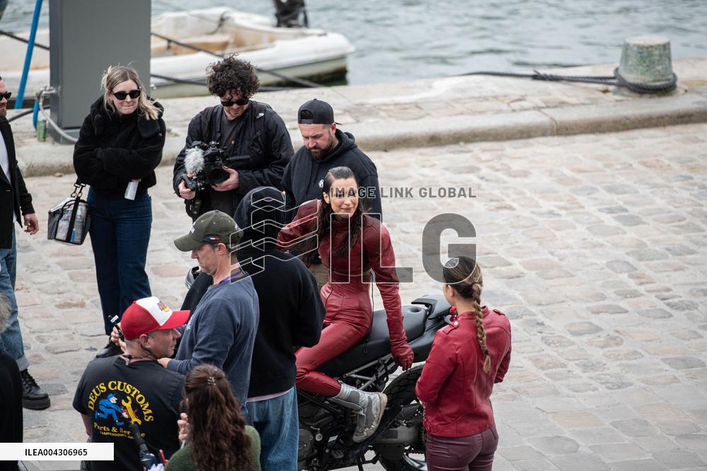 Bella Hadid on The Set of The Beauty Series - Paris