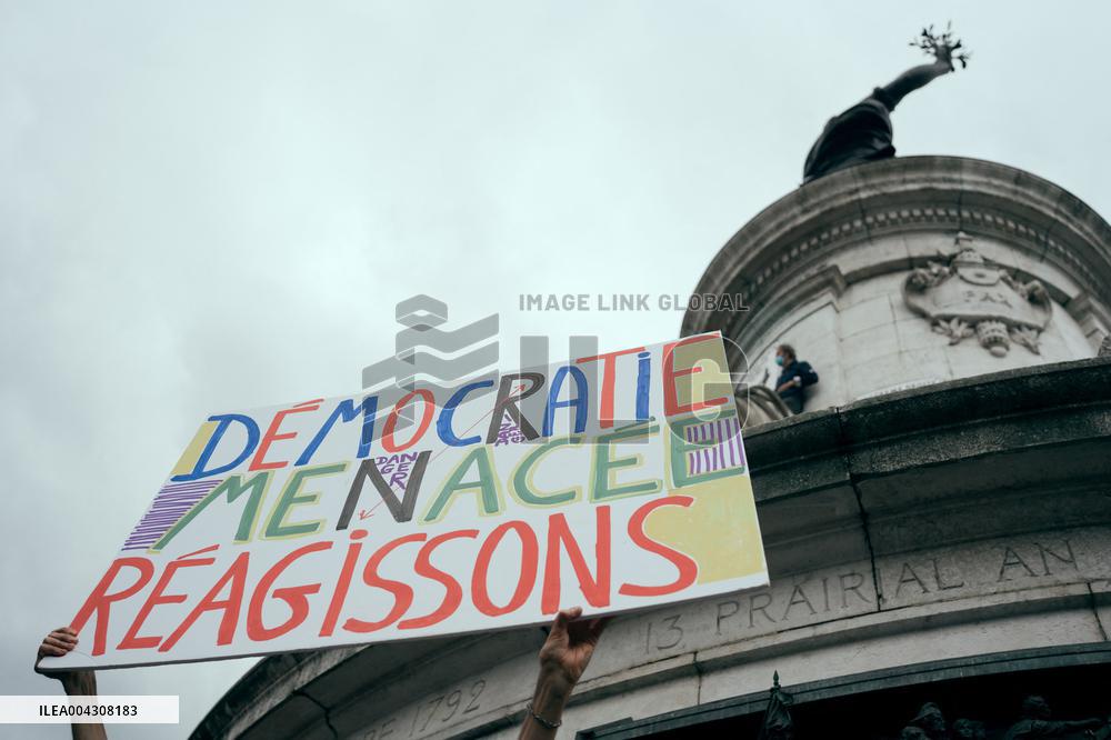 Demonstration against far right - Paris AJ