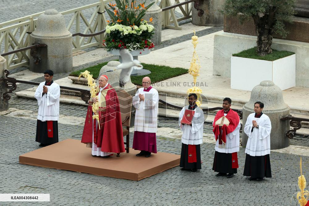 Cardinal Leonardo Sandri Presides Palm Sunday Holy Mass - Vatican