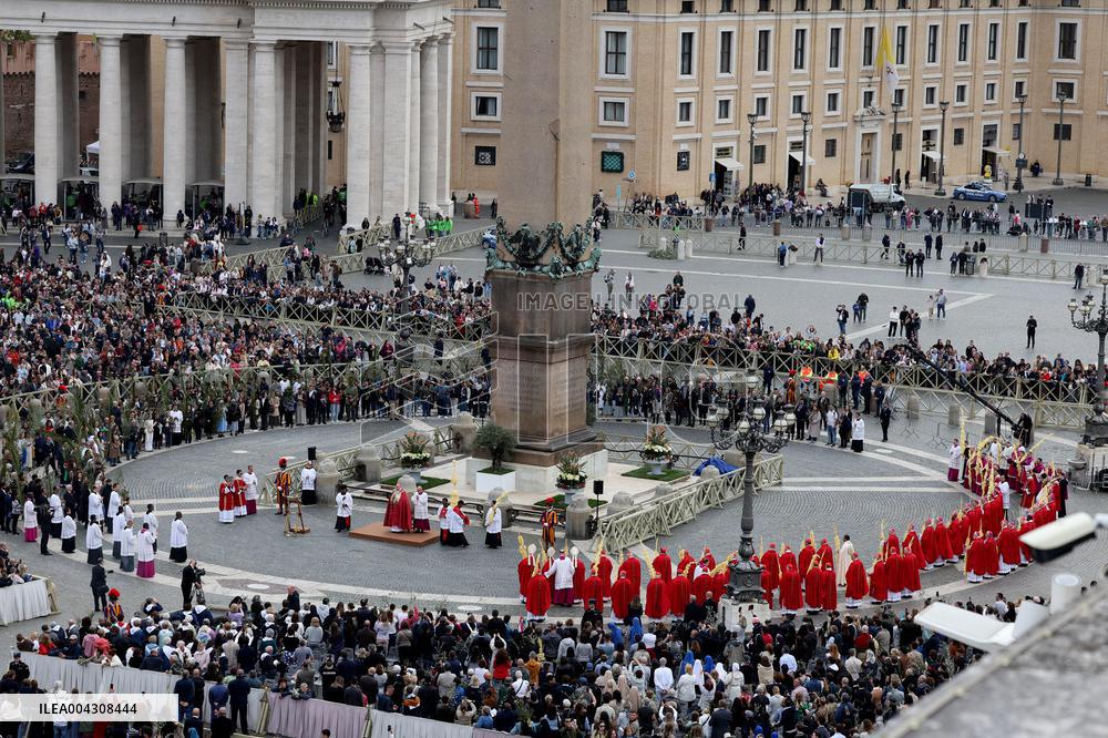 Cardinal Leonardo Sandri Presides Palm Sunday Holy Mass - Vatican