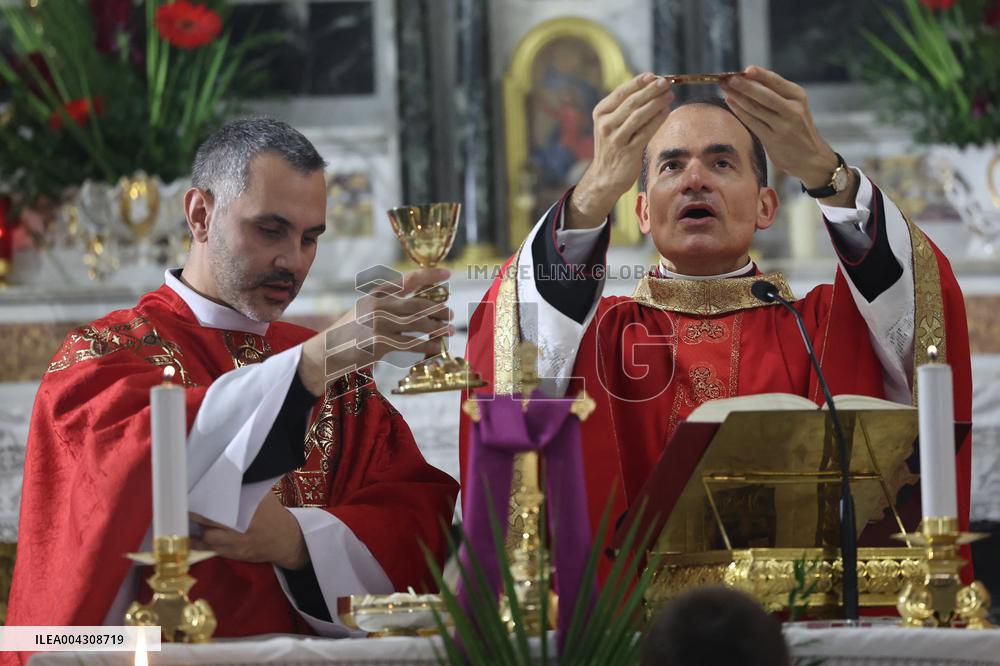 Christian Blessing Ceremony Of Branches In Calvi