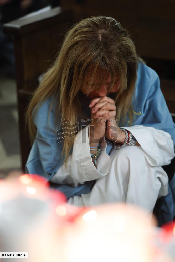 Christian Blessing Ceremony Of Branches In Calvi