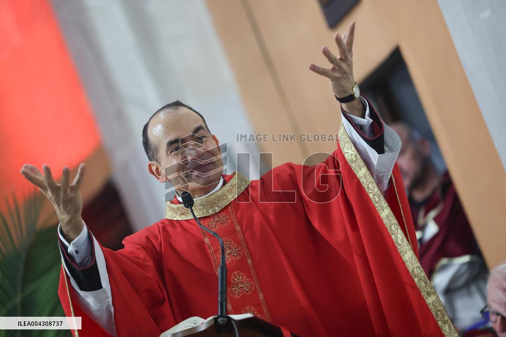 Christian Blessing Ceremony Of Branches In Calvi