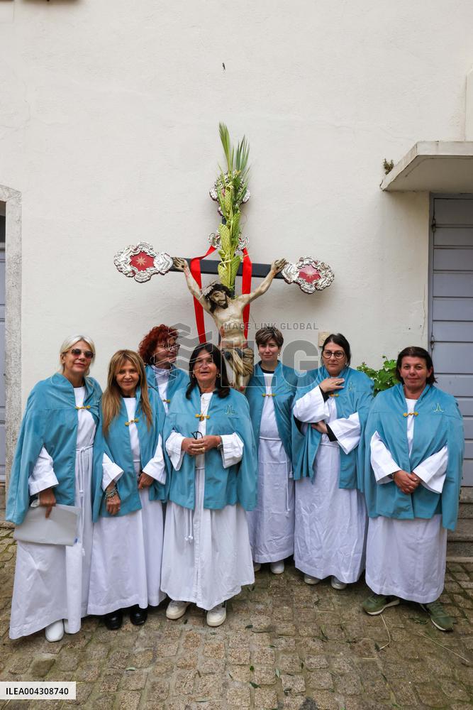 Christian Blessing Ceremony Of Branches In Calvi