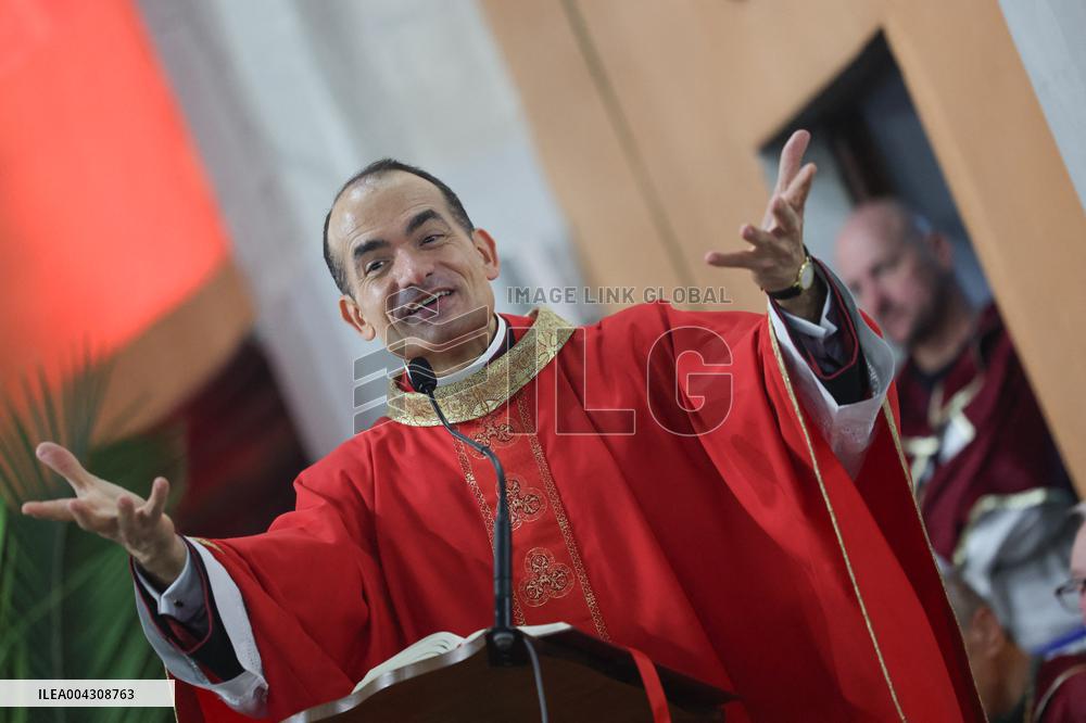 Christian Blessing Ceremony Of Branches In Calvi