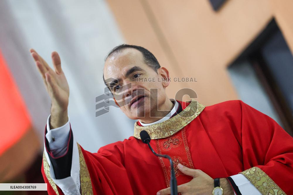 Christian Blessing Ceremony Of Branches In Calvi