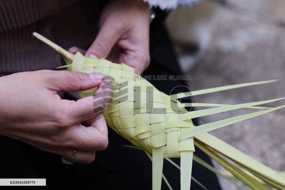Christian Blessing Ceremony Of Branches In Calvi