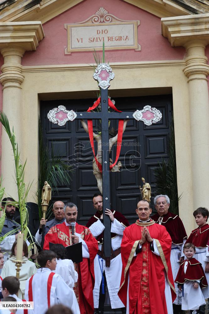 Christian Blessing Ceremony Of Branches In Calvi