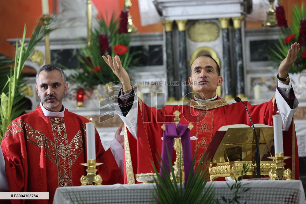 Christian Blessing Ceremony Of Branches In Calvi