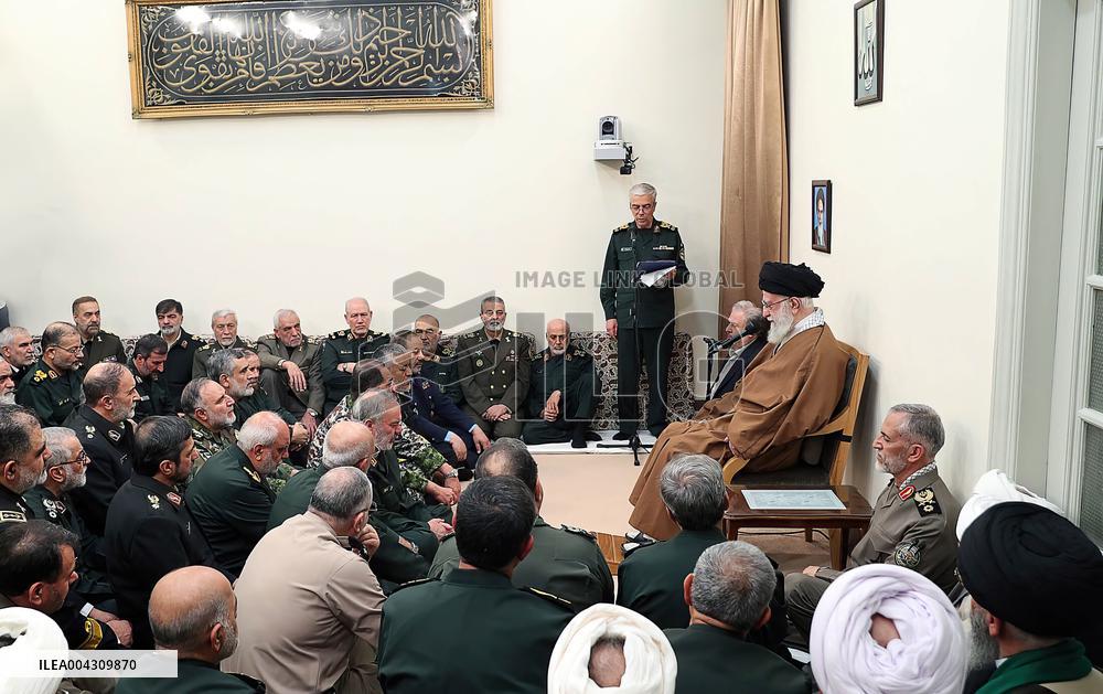 Ayatollah Khamenei meeting with a group of armed forces commanders - Tehran