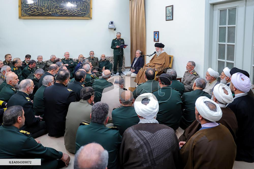 Ayatollah Khamenei meeting with a group of armed forces commanders - Tehran