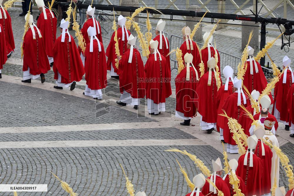 Cardinal Leonardo Sandri Presides Palm Sunday Holy Mass - Vatican