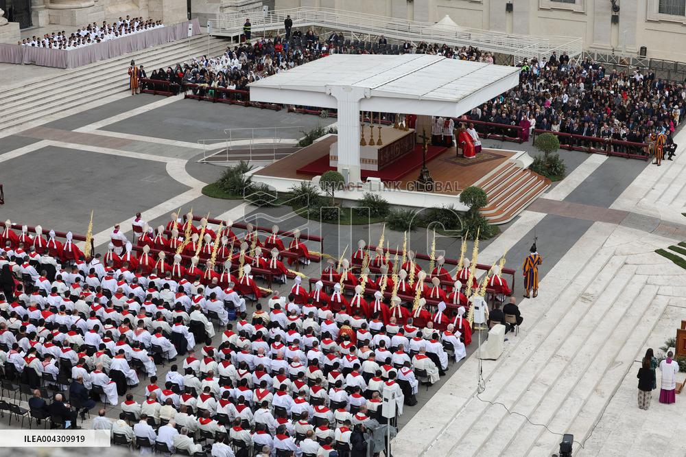 Cardinal Leonardo Sandri Presides Palm Sunday Holy Mass - Vatican
