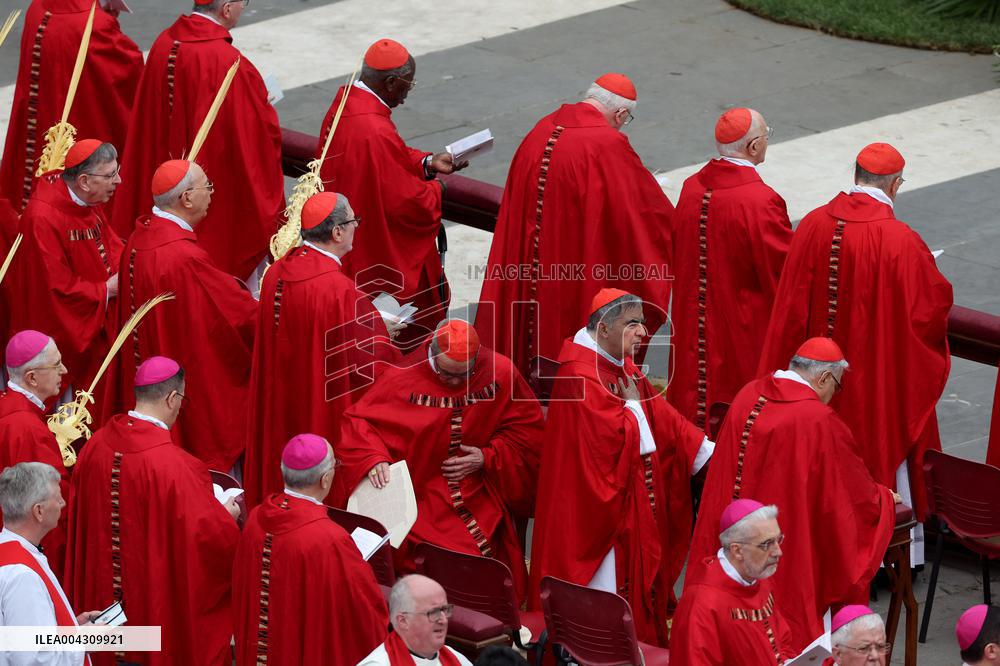 Cardinal Leonardo Sandri Presides Palm Sunday Holy Mass - Vatican