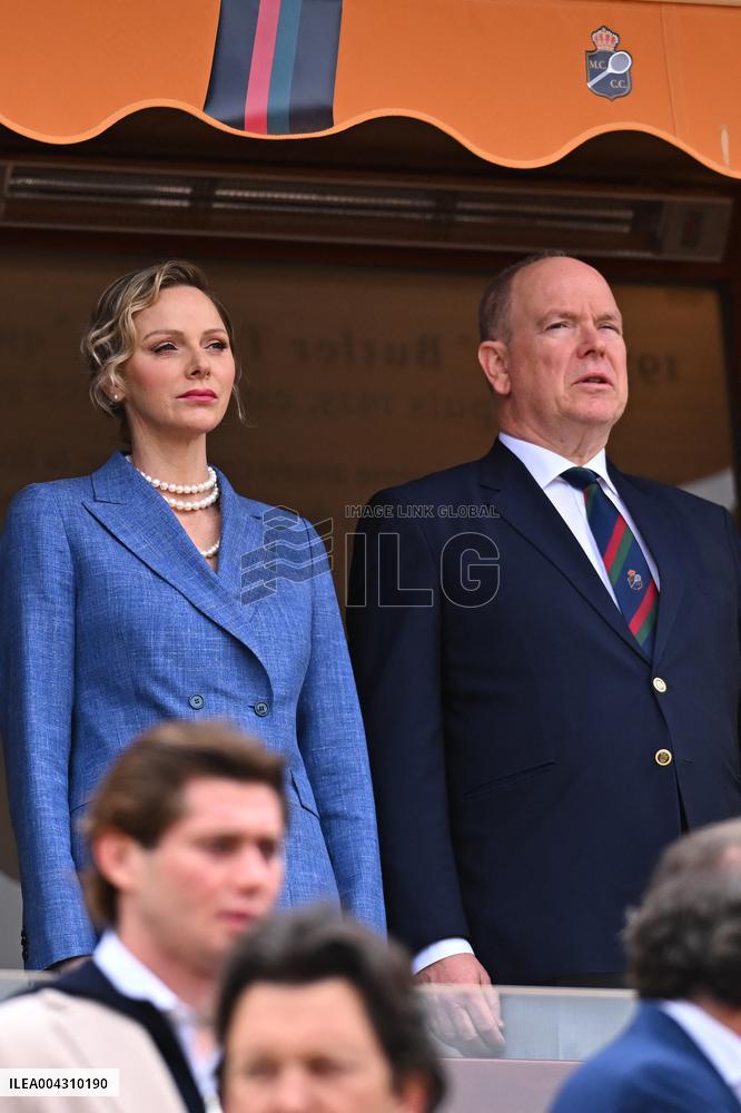 Prince Albert II And Charlene At Rolex Masters Doubles Final - Monaco