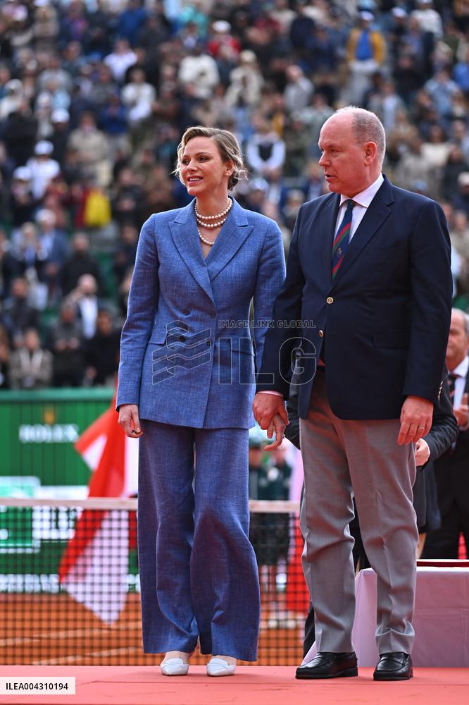 Prince Albert II And Charlene At Rolex Masters Doubles Final - Monaco