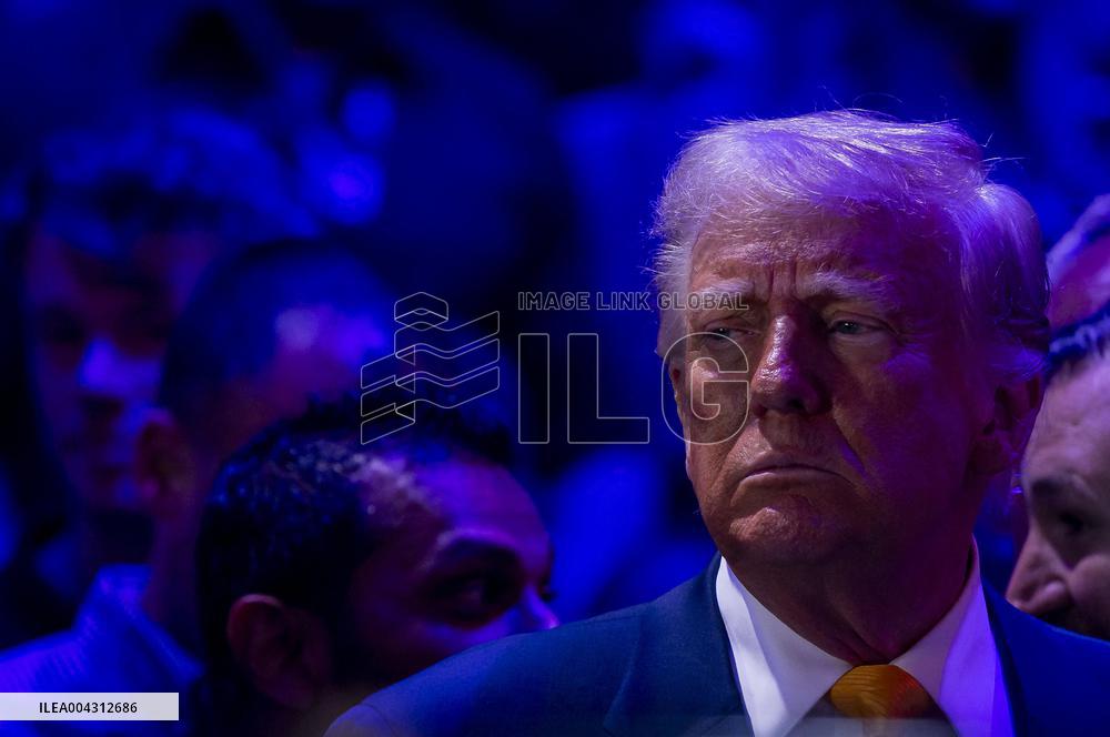 President Trump And Elon Musk At UFC 314 - Miami