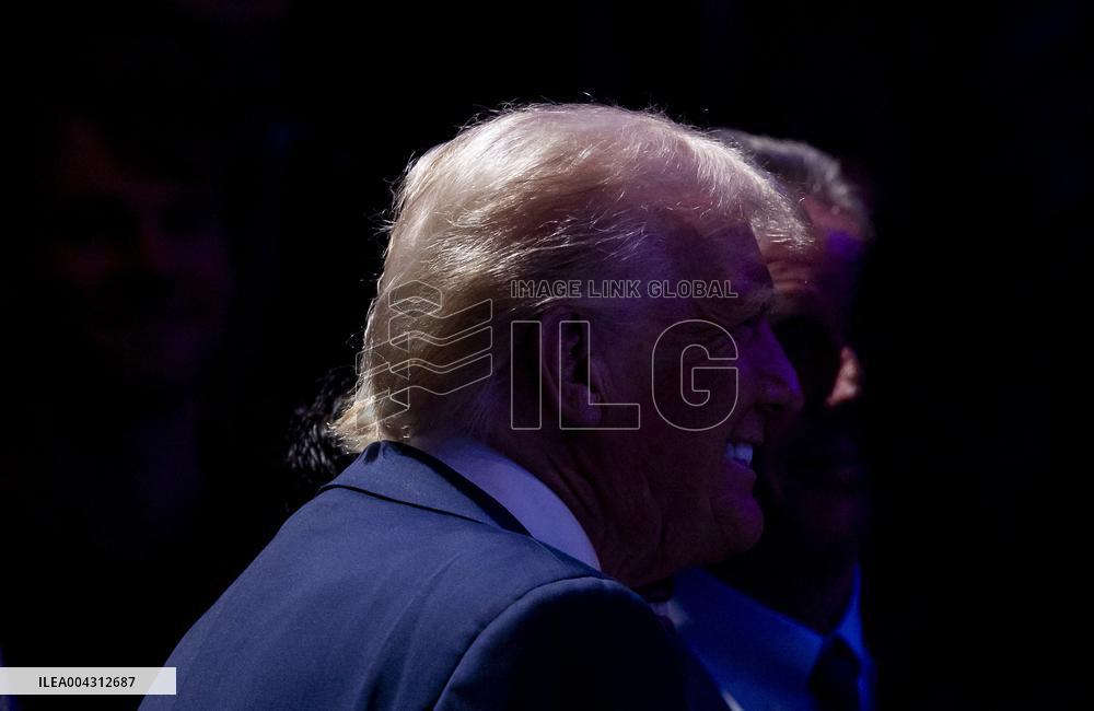 President Trump And Elon Musk At UFC 314 - Miami