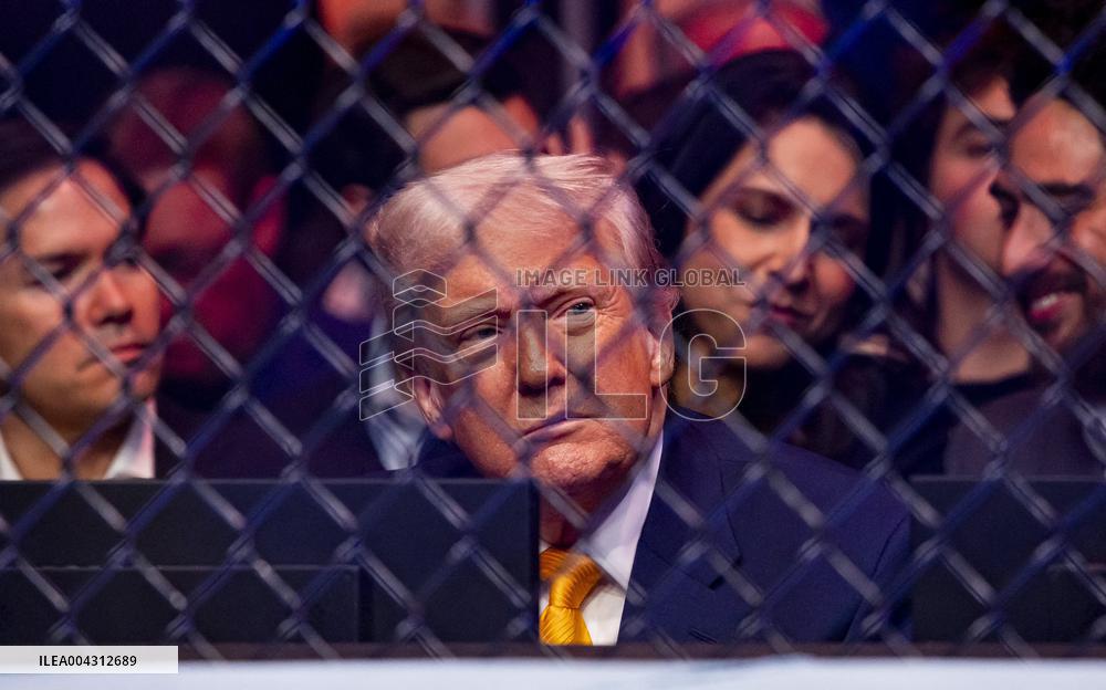 President Trump And Elon Musk At UFC 314 - Miami