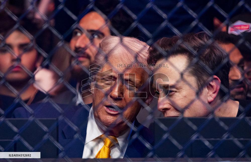 President Trump And Elon Musk At UFC 314 - Miami
