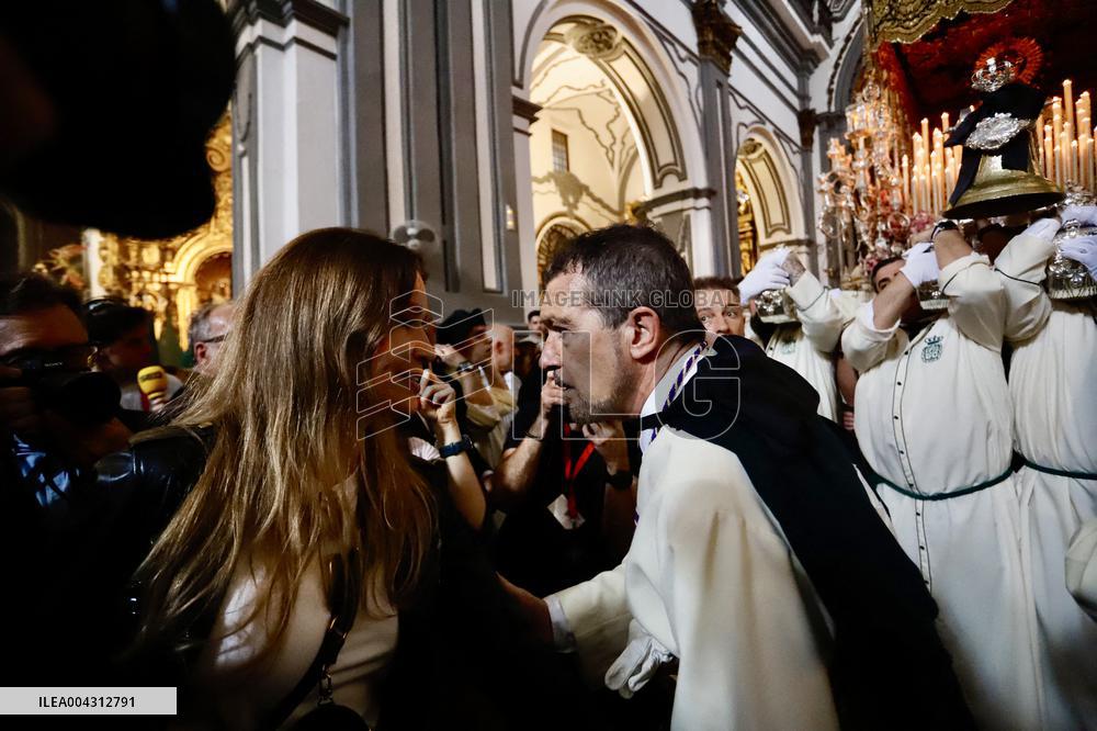 Antonio Banderas Leads Palm Sunday Procession - Malaga