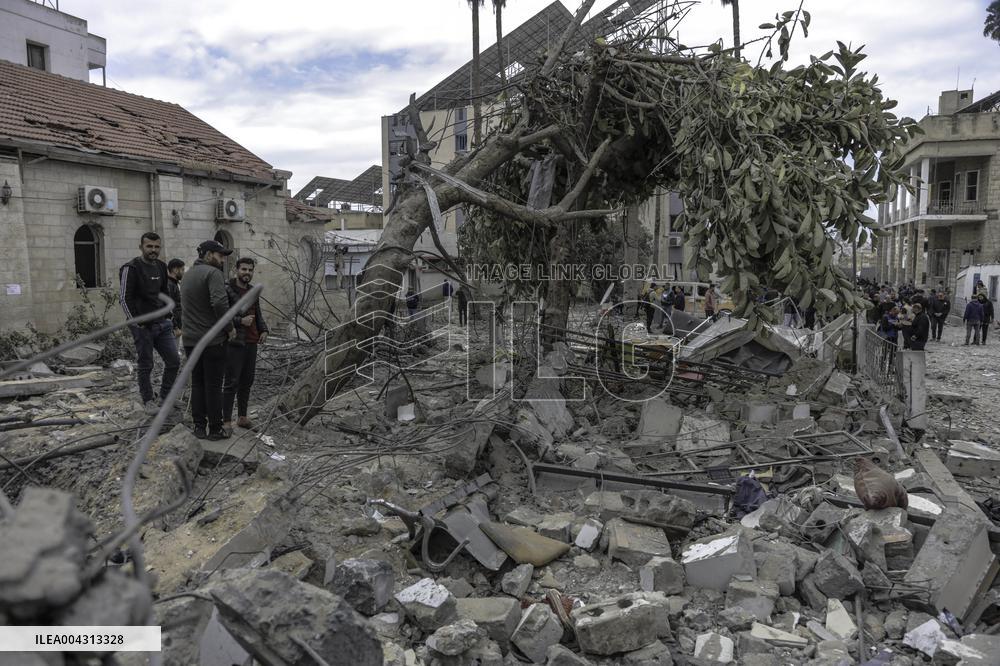 Strikes on Gaza Baptist Hospital