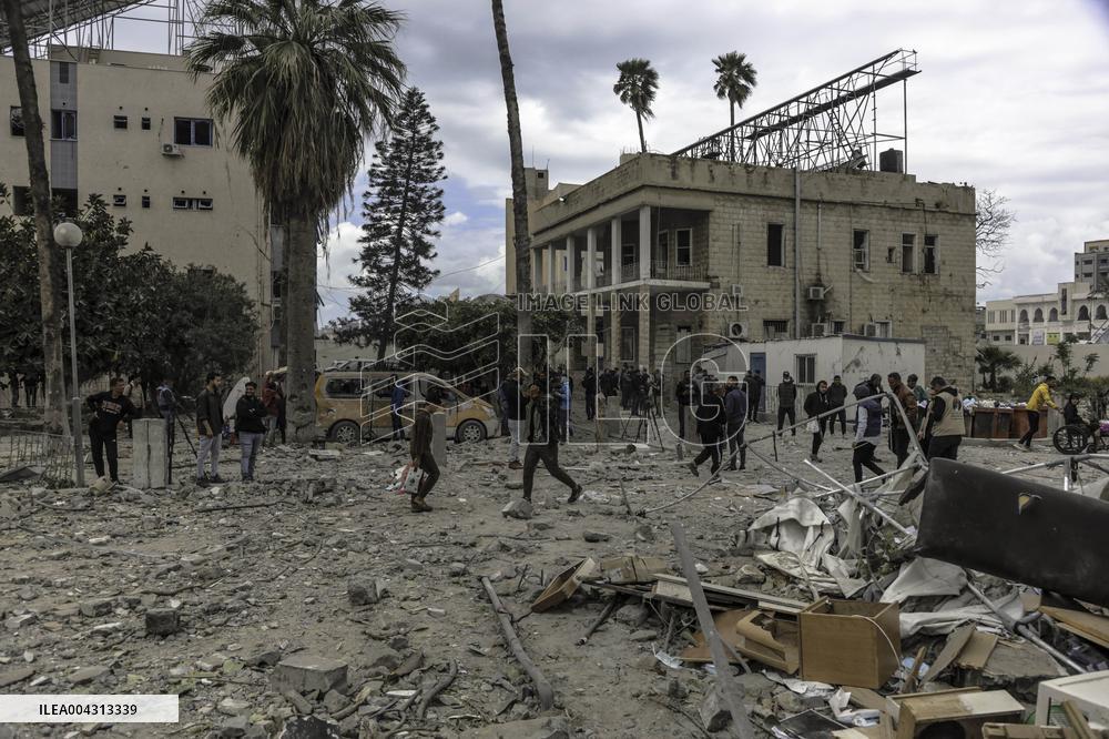 Strikes on Gaza Baptist Hospital