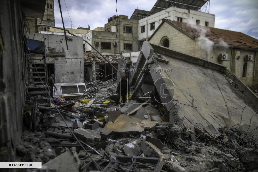 Strikes on Gaza Baptist Hospital