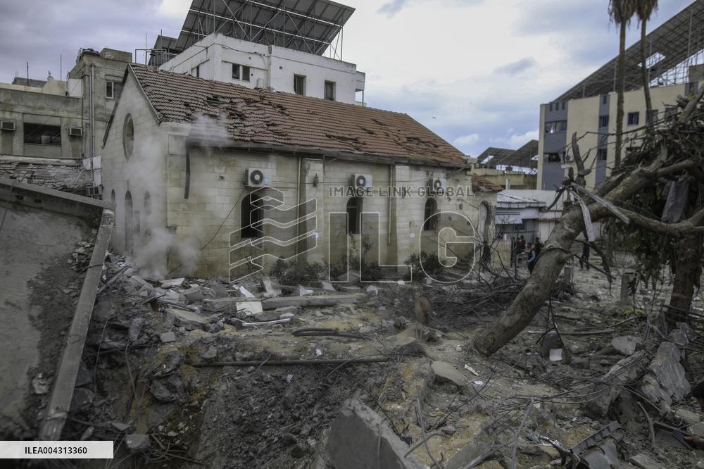 Strikes on Gaza Baptist Hospital